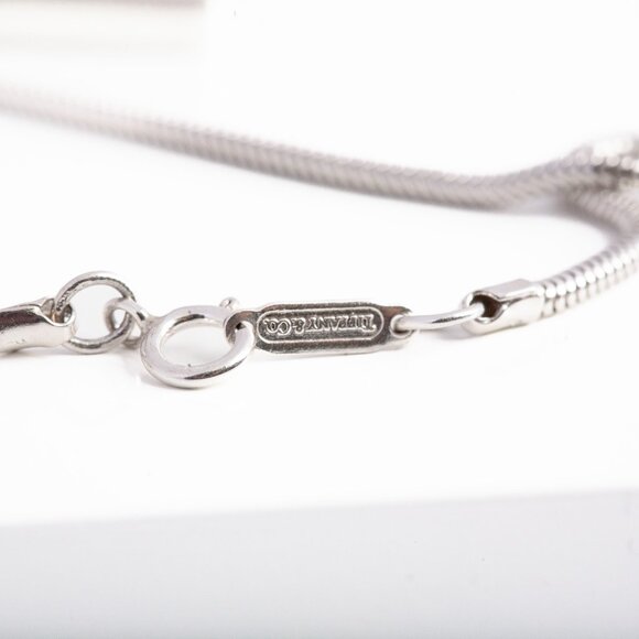 Authentic Tiffany & Co. Sterling Silver 1837 Bar Pendant Necklace - Picture 9 of 12